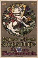 Saint George, WWI propaganda, Wiener Bankverein litho s: M. Lenz