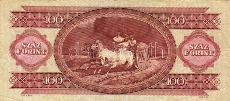 1984. 100Ft hátlapi alapnyomat (tulipán), fordított állású T:II/III