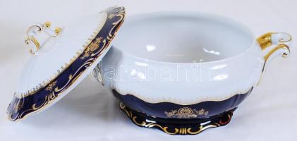 Zsolnay Pompadour étkészlet, összesen: 31 db, jelzett, hibátlan/ Flawless Zsolnay chinaware set for ...