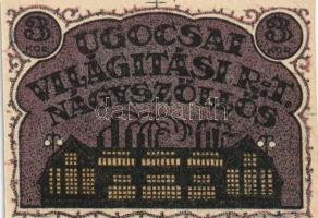 Nagyszőllős 1919. "Ugocsai Világítási Rt." értékjegy 50f, 1K, 2K, 3K, 5K T:I