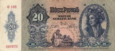 1930-46. 13db különféle pengő bankjegy T:II,II-,III