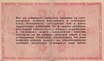 1946. 9db különféle adópengő bankjegy T:I-,II,III