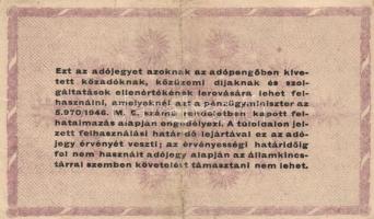 1946. 9db különféle adópengő bankjegy T:I-,II,III