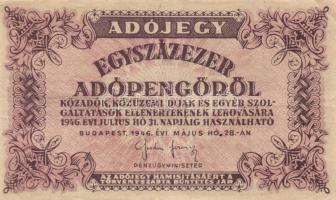 1946. 9db különféle adópengő bankjegy T:I-,II,III