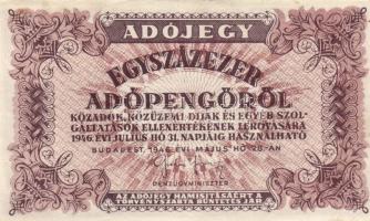 1946. 9db különféle adópengő bankjegy T:I-,II,III