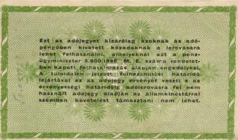 1946. 9db különféle adópengő bankjegy T:I-,II,III