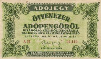 1946. 9db különféle adópengő bankjegy T:I-,II,III