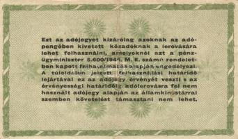 1946. 9db különféle adópengő bankjegy T:I-,II,III