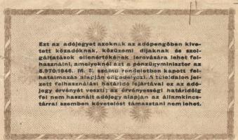 1946. 9db különféle adópengő bankjegy T:I-,II,III