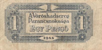 1944. 1P + 5P + 10P + 20P + 50P + 100P "Vöröshadsereg Parancsnoksága" sor T:II,II-,III