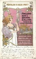 1900 Textile Expo Budapest, Support Hungarian products, Art Nouveau litho