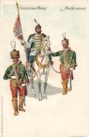 Hungarian Magnate on horseback, litho