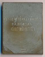 1933. "Pénzintézeti Sportegyletek Szövetsége / 1933. évi férfi páros baknokság II." Br pla...