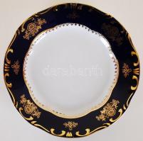 Zsolnay Pompadour süteményes tányér, összesen:5 db, jelzett, hibátlan/ Flawless Zsolnay chinaware pl...