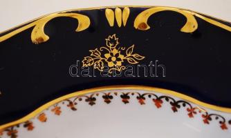 Zsolnay Pompadour süteményes tányér, összesen:5 db, jelzett, hibátlan/ Flawless Zsolnay chinaware pl...