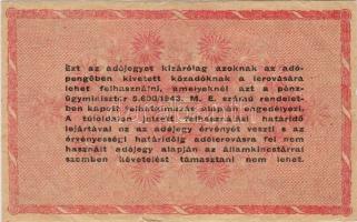 1946. 1000.000Adóp. f.sz. hatjegyű, vízjeles papír, címer fordított állású, vékony számok T:III/IV