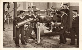 K.u.K. navy, mariners filling a 15 cm cannon, Adria Expo postcard