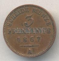 Német Államok/Poroszország 1867A 3Pf T:2/2- German States/Prussia 1867A 3 Pfennige C:XF/VF