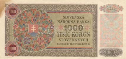 Szlovákia 1940. 1000K T:II barnás folttal