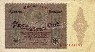 D.Reich 1923. 5.000.000M T:II/III