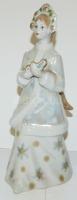 Orosz népviseletű festett porcelán figura hibátlan állapotban /  Chinaware figure, flawless condition, 25cm