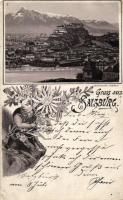 1890 (!) Salzburg, dwarf litho