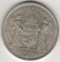 1930. "Horthy-jobbos" 5P ezüst T:2-