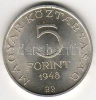 1948. "Petőfi" 5Ft ezüst T:1