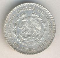 Mexikó 1965. 1P Ag "Függetlenség" T:2-
Mexico 1965. 1 Peso Ag "Independence" T:V...