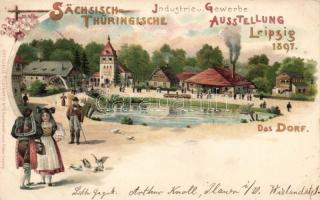 1897 Leipzig Sachsen-Thüringen Expo litho