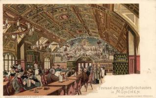 München Hofbräuhaus litho