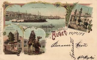 1898 Algiers, Alger litho (EK)