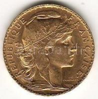 Franciaország 1907. "Kakas" 20Fr arany 6,4516 T:2