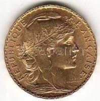 Franciaország 1911. "Kakas" 20Fr arany 6,4516 T:2