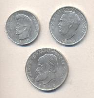 1948. 5Ft "Petőfi" + 10Ft "Széchenyi" + 20Ft "Táncsics" Ag sor T:2