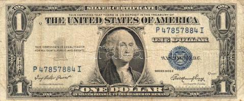 USA 1935E 1$ kék pecsét T:II/III
