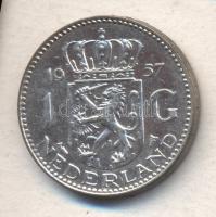 Hollandia 1957. 1G Ag "Julianna" T:2- Netherlands 1957. 1 Gulden Ag "Julianan" C:VF