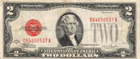 USA 1928F 2$ piros pecsét T:II/II-