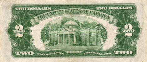 USA 1928F 2$ piros pecsét T:II/II-