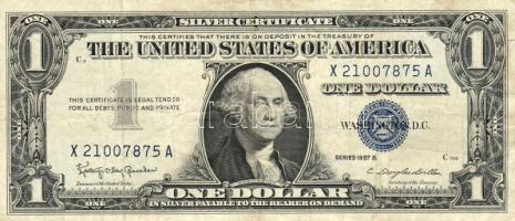 USA 1957B 1$ kék pecsét T:II/III