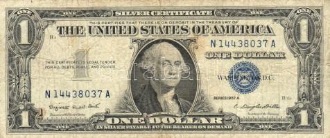 USA 1957A 1$ kék pecsét T:II/III