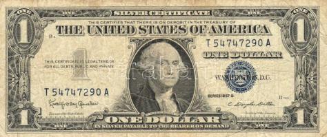 USA 1957B 1$ kék pecsét T:II/III