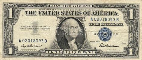 USA 1957 1$ kék pecsét T:II/III