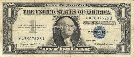 USA 1957A 1$ kék pecsét T:II/III