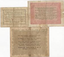 1848-1849. "Kossuth-bankók" 30Kr, 5Ft, 10Ft 3klf db T:IV