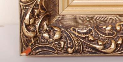 Szabó János: Könyves csendélet. Olaj, farost, jelzett, szép új keretben, 28×34 cm