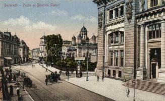 Bucharest post office, church (EB)