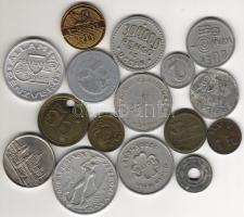 16db klf zseton, bárca, stb. régi és új, benne jobbak T:2,3