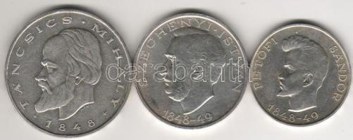 1948. "Szabadságharc" sor 5Ft+10Ft+20Ft ezüst 3db T:2,2+