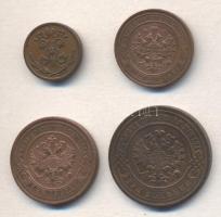 Oroszország 1909. 1/2k + 1910. 2k + 1913. 1k + 3k T:2,2-,3
Russia 1909. 1/2 kopeks + 1910. 2 kopeks ...